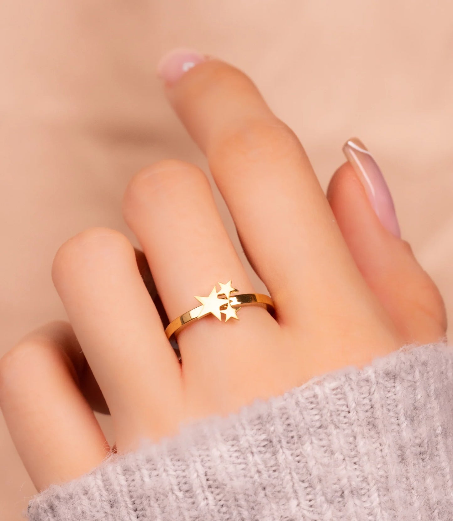 Anillo Tres Estrellas Talla 7