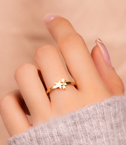 Anillo Tres Estrellas Talla 7