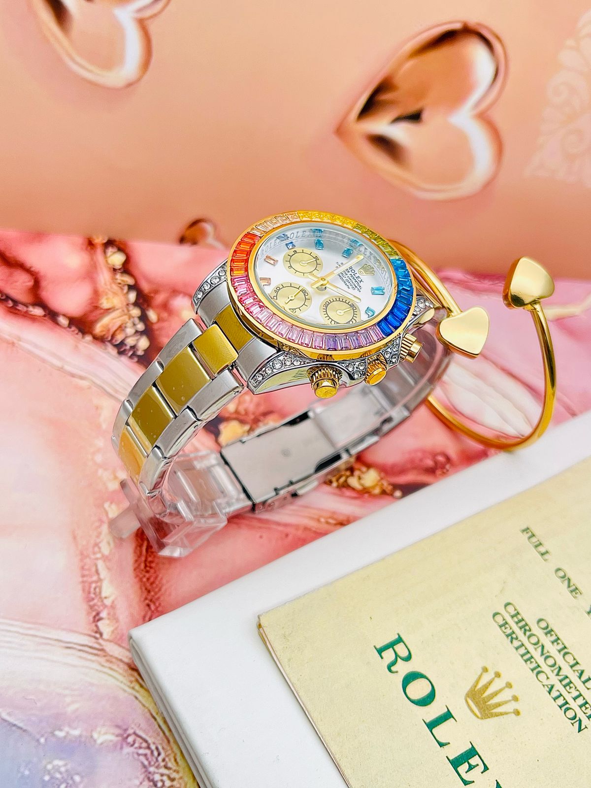 Reloj Rolex Daytona Piedras Mujer