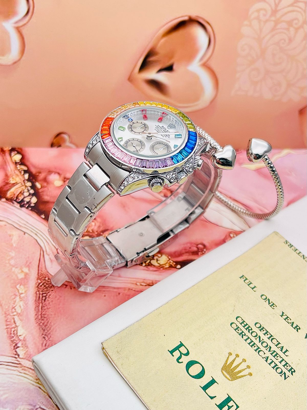 Reloj Rolex Daytona Piedras Mujer