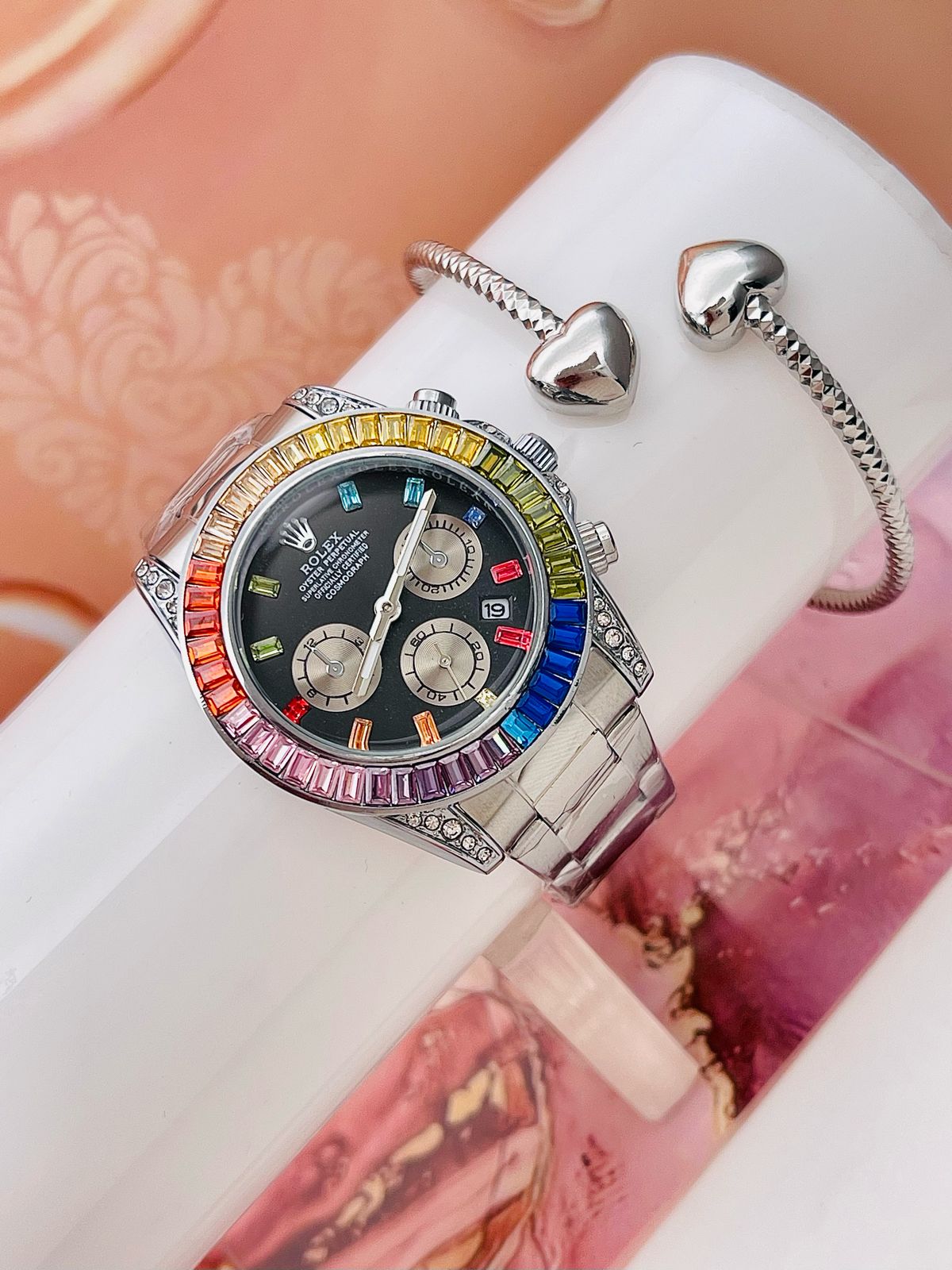 Reloj Rolex Daytona Piedras Mujer